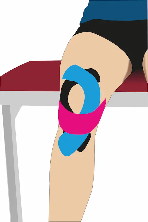 Knee support taping step 4