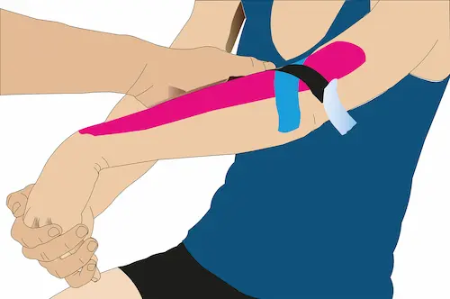 Tennis elbow taping step 2