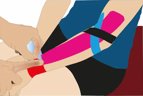 Tennis elbow taping step 3