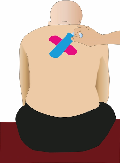 Thoracic spine taping step 3